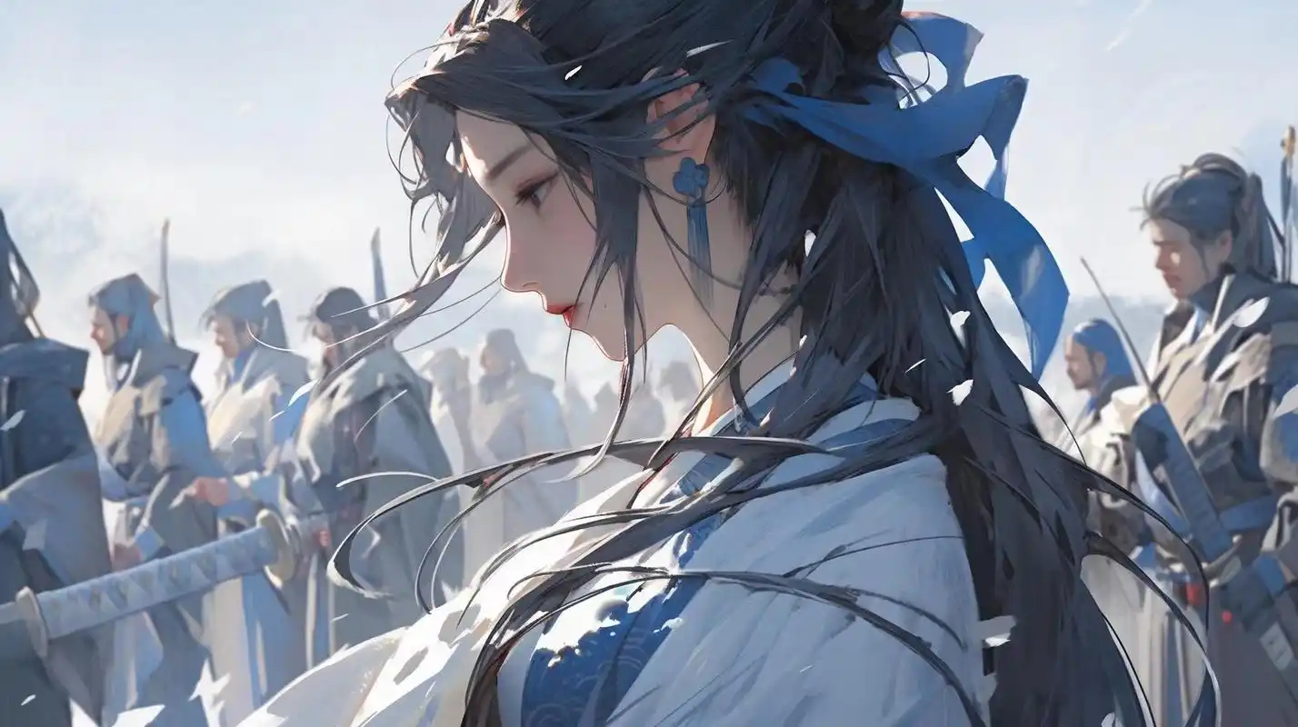 古风横版女侠客插画壁纸,有没有一种江湖的感觉?