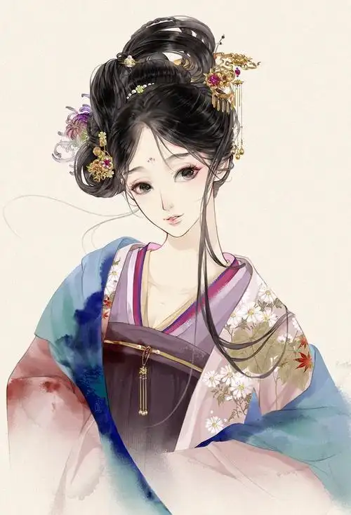 古风二次元动漫少女漫画古风插画