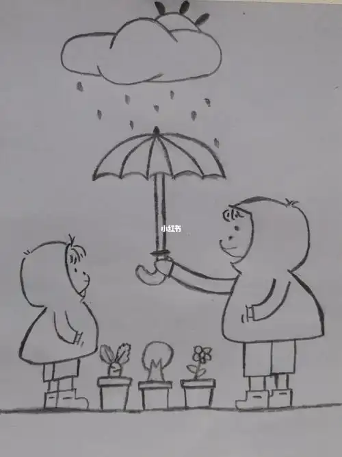 和谐的图画简笔画