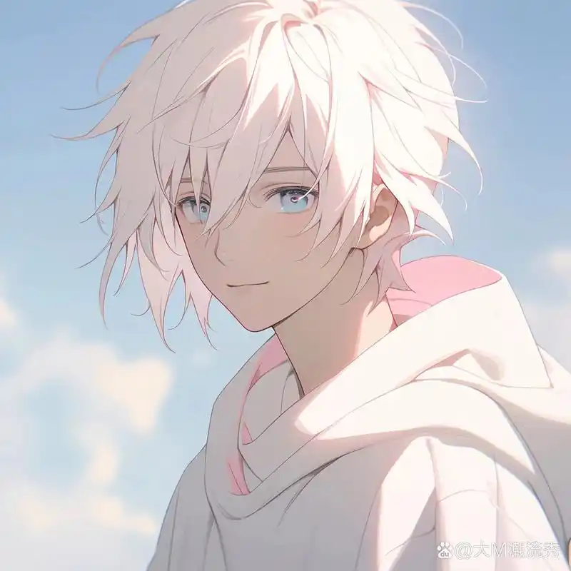 动漫头像|白发男头(2)