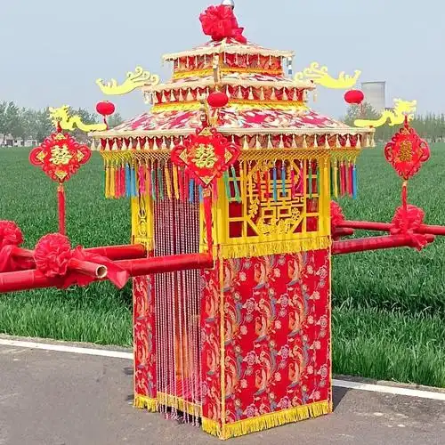 拓柳【轻奢高端】花轿中式婚礼喜轿结婚迎新娘轿子八抬大轿歩撵婚庆