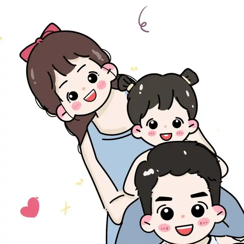 亲子头像|一家三口|女宝|情侣头像  家人们,新年新气象,是不是也想换