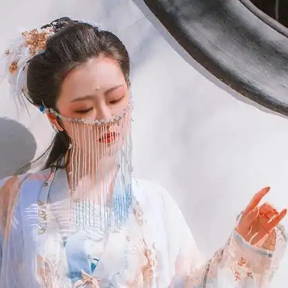 珠帘蒙面女生头像,唯美古风真人头像