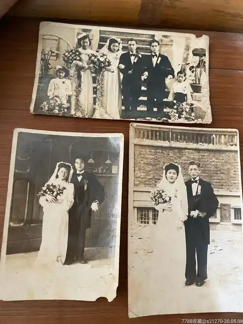 民国结婚照三张_老照片_梧村票证【7788收藏__收藏热线】