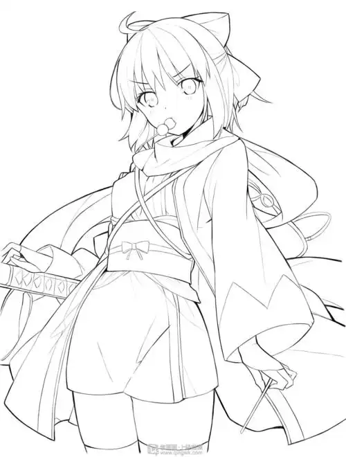 作业:动漫线稿零基础入门学习之主线与辅线的画法练习 - 郭敏杰