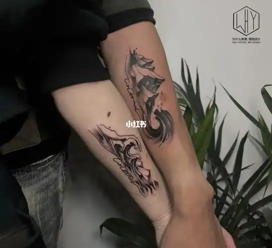 武汉纹身手臂纹身山水纹身情侣纹身