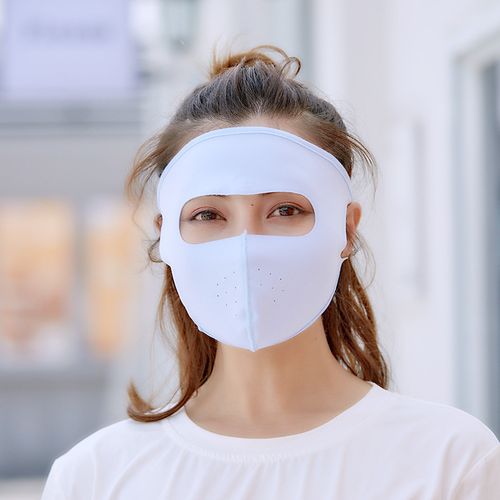 春夏季防晒口罩女 夏面罩薄款遮阳透气骑行全脸遮阳蒙面口罩