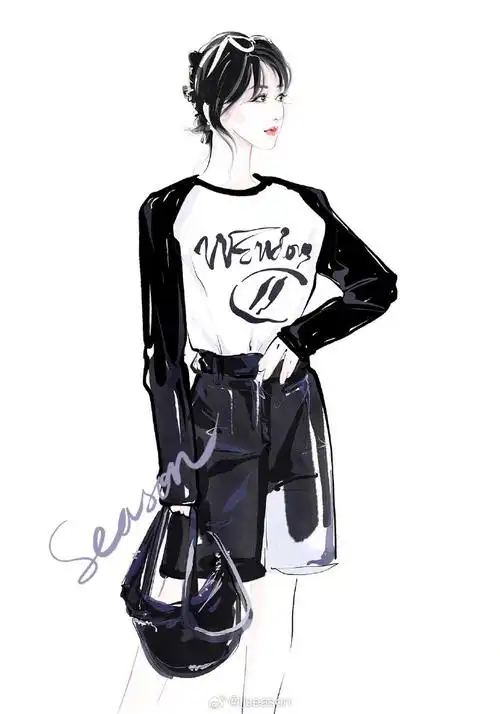 杨紫1106生日快乐##season时尚插画##插画明星搭配