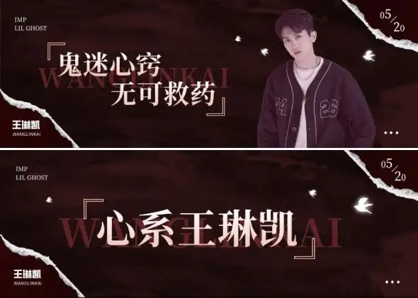 明星粉丝应援图文横版应援手幅