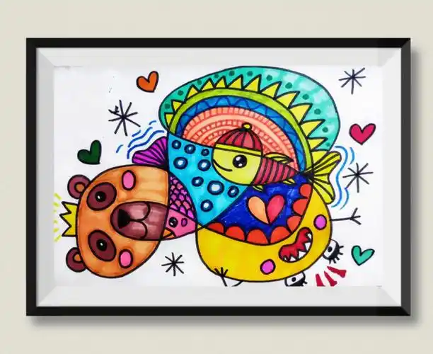 儿童画线条画创意线条画