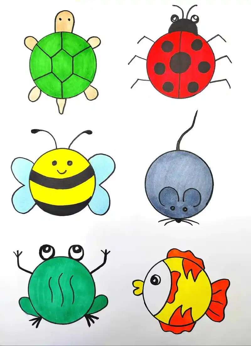 超简单的圆形创意画合集来咯,一看就会,赶紧收藏起来一起画吧!