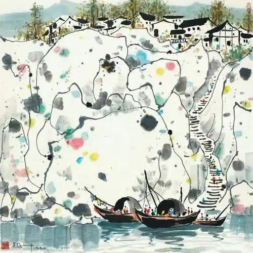 点线面的交响曲丨吴冠中作品欣赏