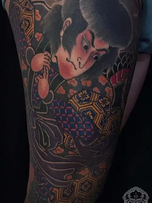 云龙九郎_纹身图案手稿图片_王浩的纹身作品集