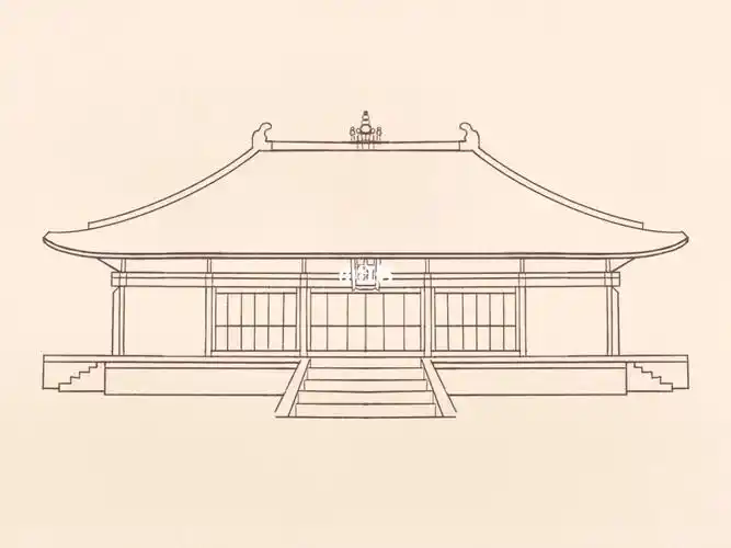 古建筑插画永安寺