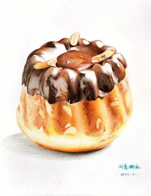 彩铅蛋糕步骤图