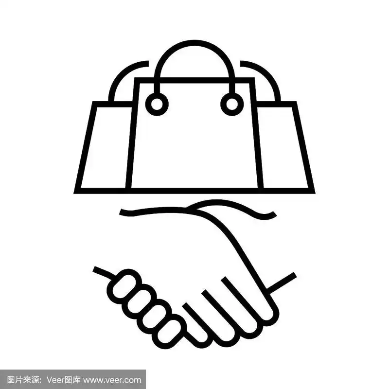 贸易交易线图标,概念符号,轮廓矢量插图,线性符号