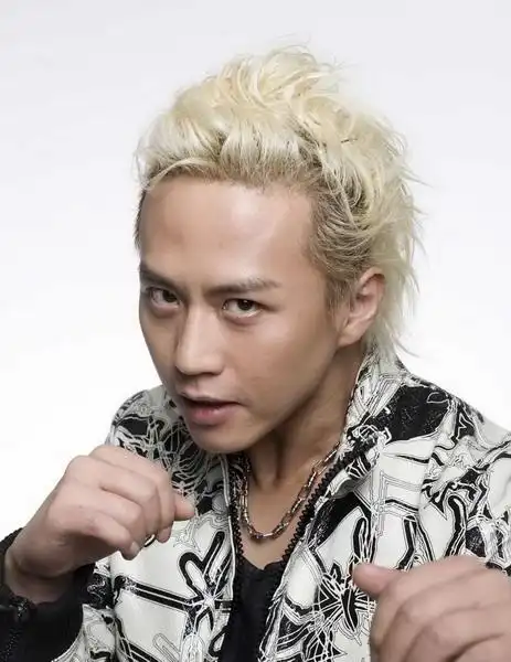 图文:邓超白发"嘻哈"登杂志-帅酷摆拳击姿势