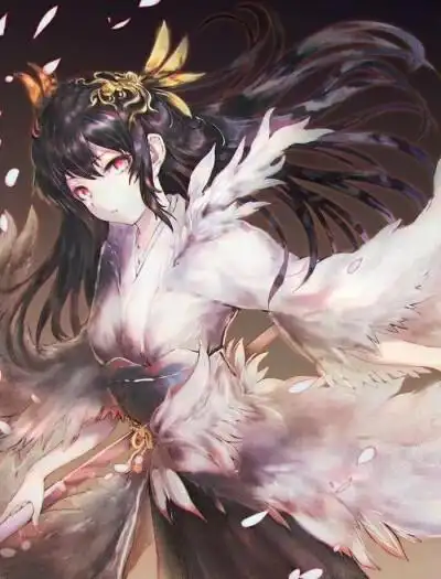 动漫红衣少女图片