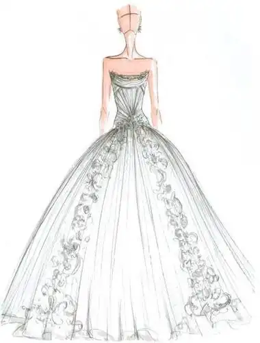 他的怠慢#那些大师的手绘服装礼服婚纱设计图