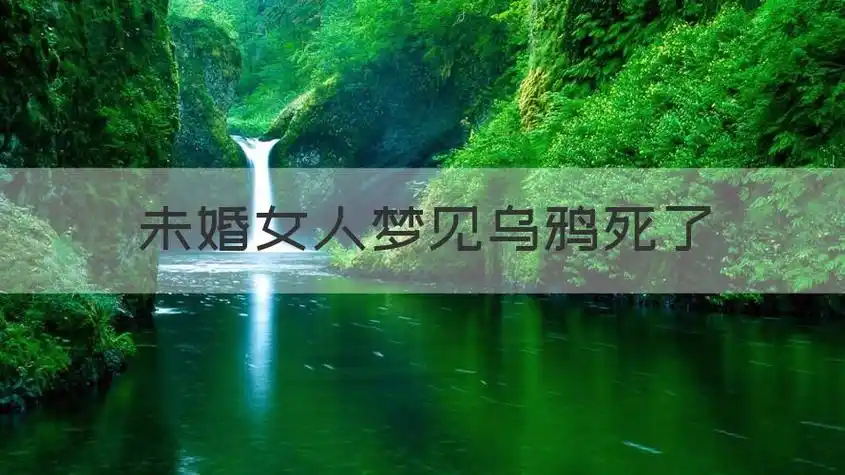 未婚女人梦见乌鸦死了