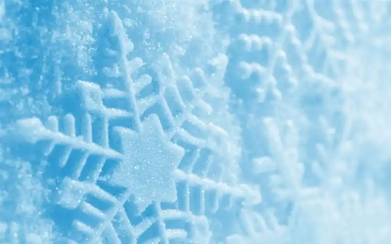 雪花微距拍摄,冬天 壁纸