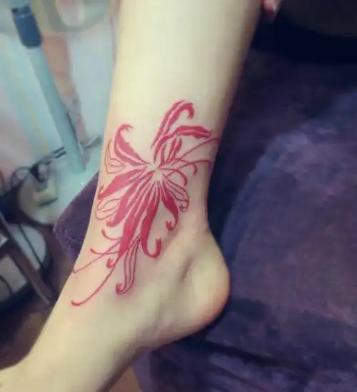 美丽优雅的小清新彼岸花纹身图案