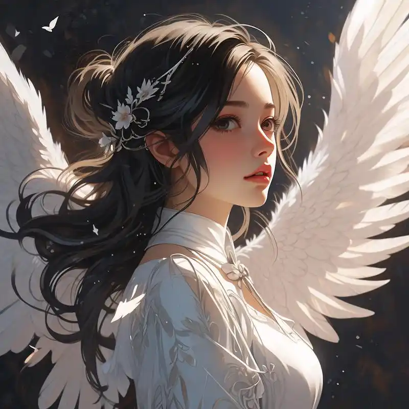 动漫天使女生头像989978