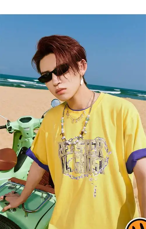 【小鬼王琳凯】小恶魔鬼脸潮流休闲短款印花工装五分裤男