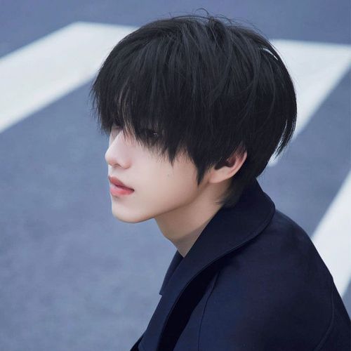 假发男短直发韩系微分碎盖日常可斜可齐刘海短发逼真帅气全头套式