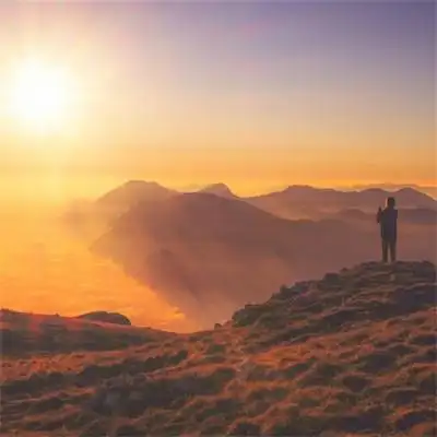 超级有意境的夕阳余晖图片头像 2022静谧优美的山水超高清风景头_风景