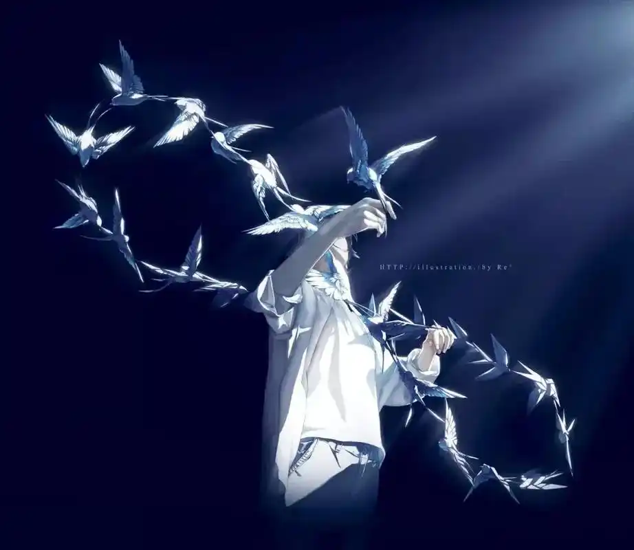 唯美光影清冷美少年插画分享