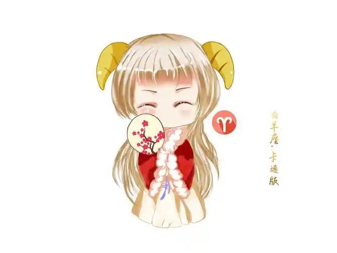 12星座手绘练习-白羊座