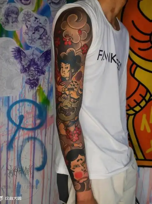 日式老传统花臂