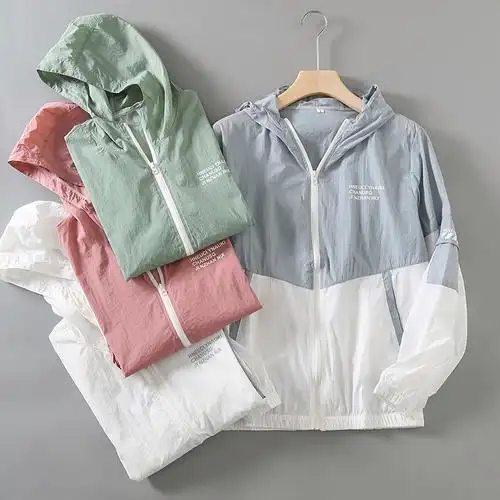 轻若无物夏天外套连帽夹克男薄款紫外线男式休闲夹克