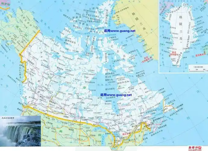 最新加拿大地图中文版