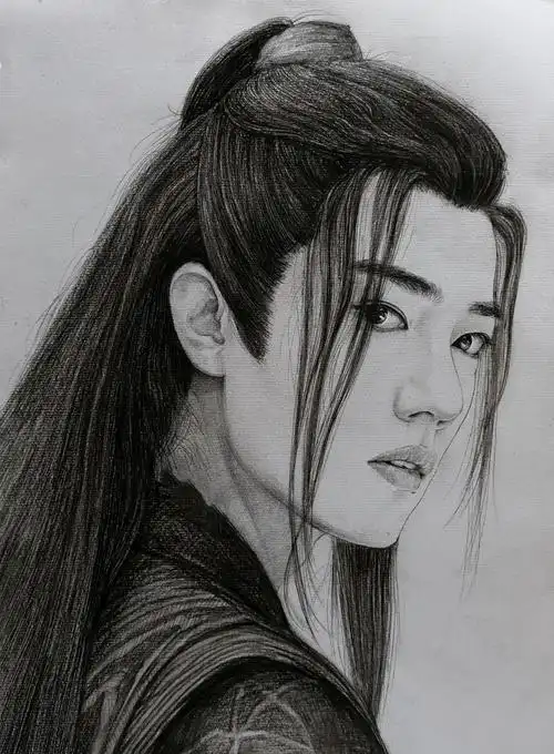 素描风的帅气男神肖战