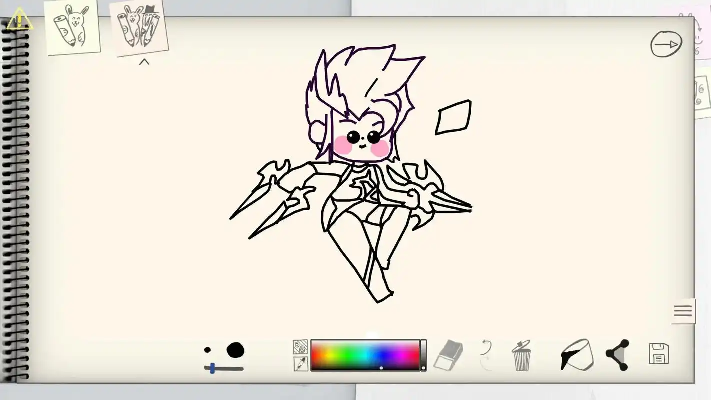 卡莎q版.右滑一键上色#绘画 #lol #drawguess - 抖音