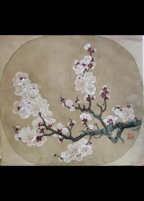 完成宋画临习,赵昌写生杏花图