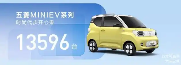 从2月纯电动车销量排行榜单来看,五菱宏光miniev以单月卖出13596辆的