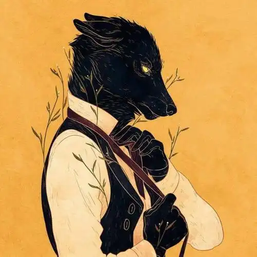 求一些像这样的图片,狼头西装的