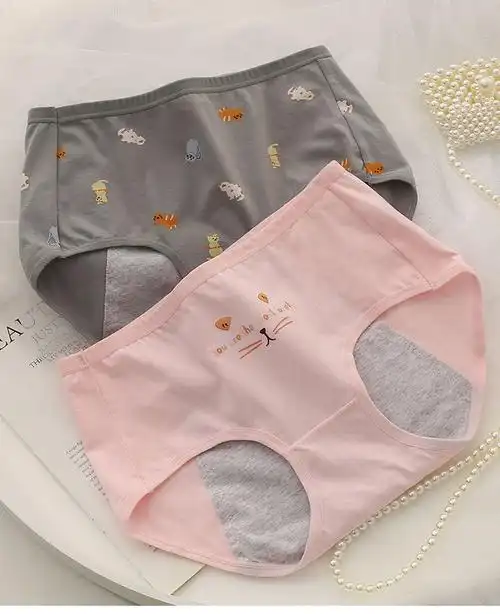 蕙茞12岁女孩生理内裤初高中学生少女例假月经期防漏大姨妈安全三角裤