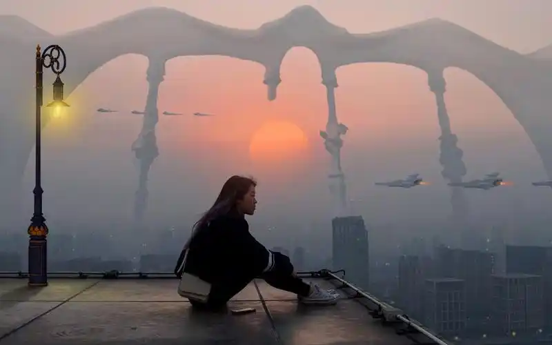 孤独凄凉的背影