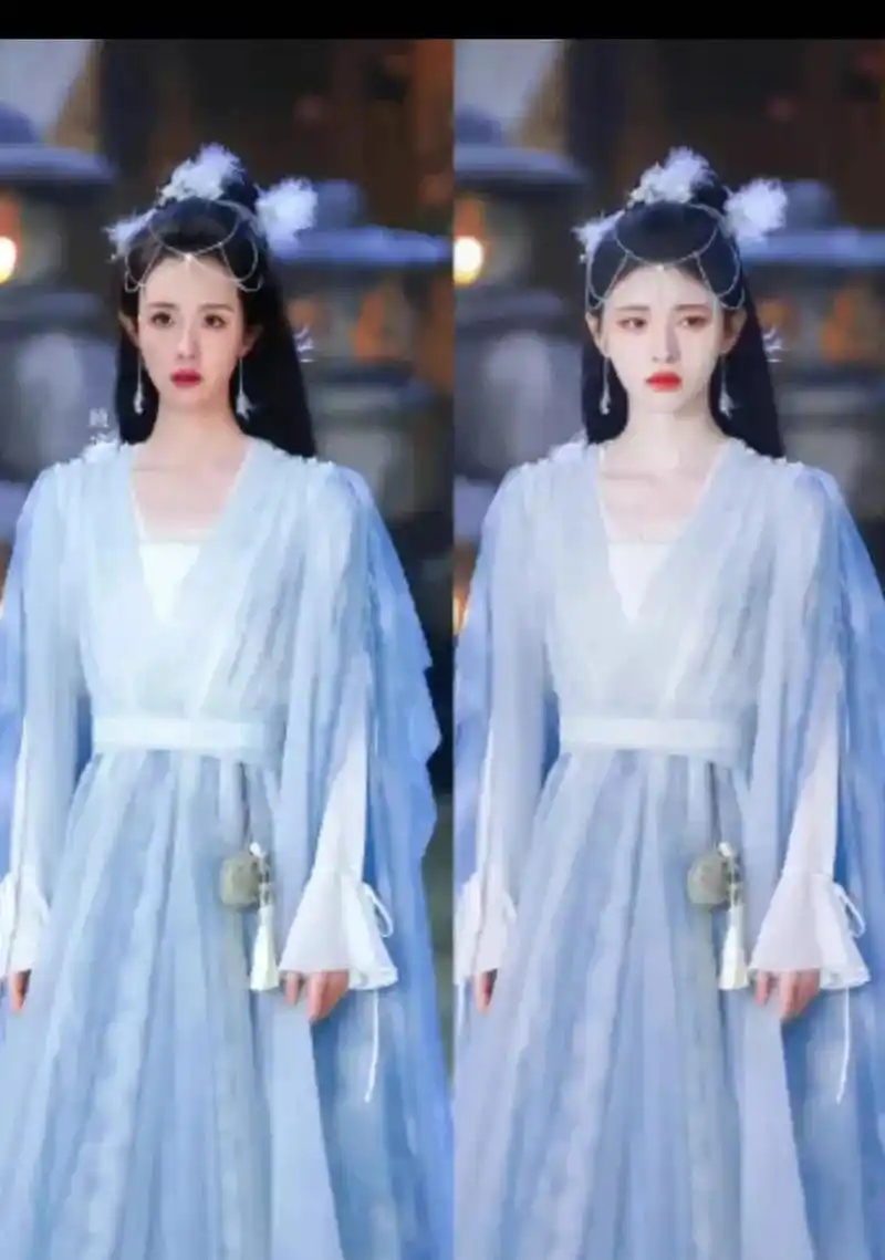 网友把鞠婧祎的造型换脸成陈都灵,都是可怜楚楚的小白花类型,你觉得谁