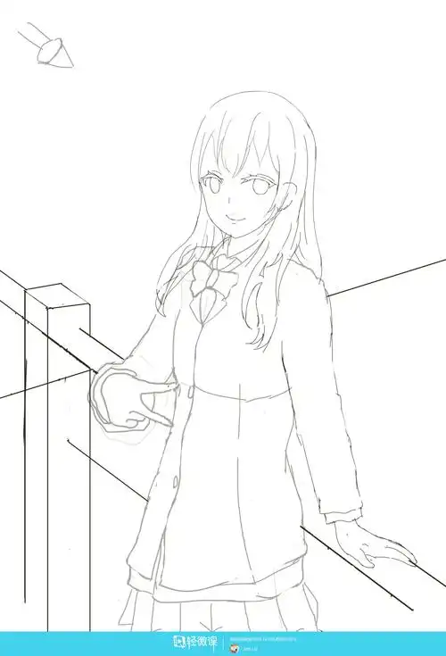 构图练习之草稿绘制动漫人物构图基础的练习