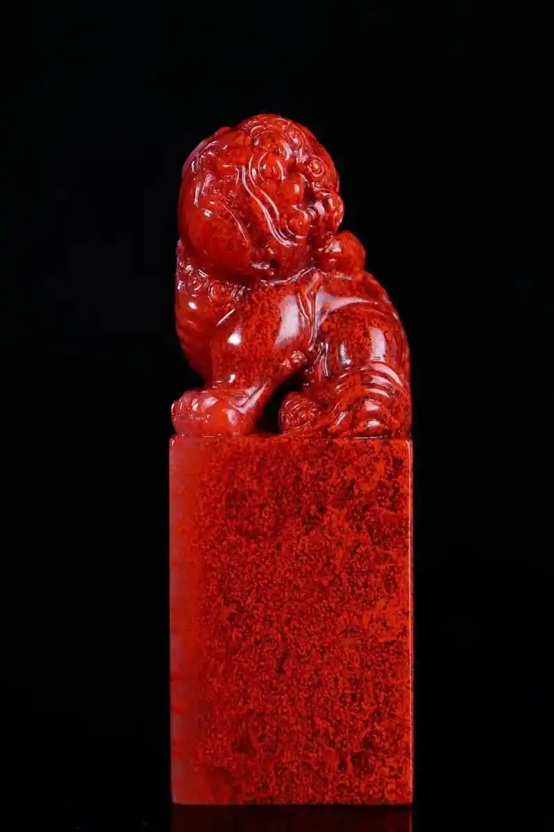 寿山高山水洞朱砂石.题材:瑞兽呈祥.#上热门话题979797 - 抖音