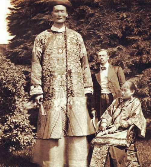 该英国星探见詹世钗生得相貌不凡,且身高已经比两米多的屋顶还高.