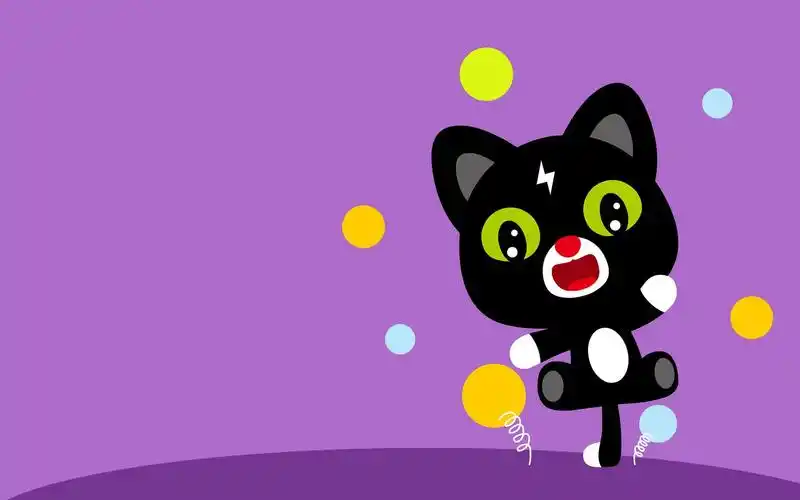 闪电猫呆萌高清桌面壁纸