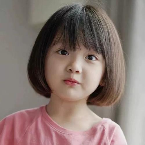 儿童假头发女童可爱短发波波头自然时尚摄影宝宝空气刘海小孩全头