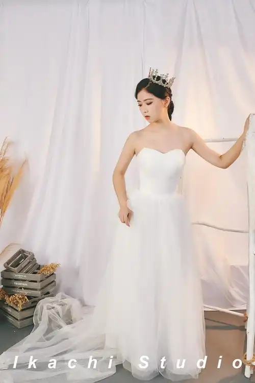 日式简约轻婚纱妆容/单人婚纱摄影