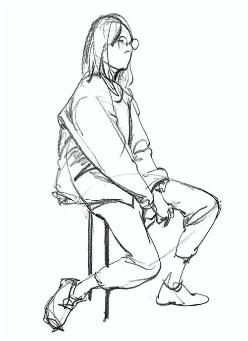 【速写】联考人物速写怎么样才能画好坐姿?赶紧来学习人物坐姿的表现